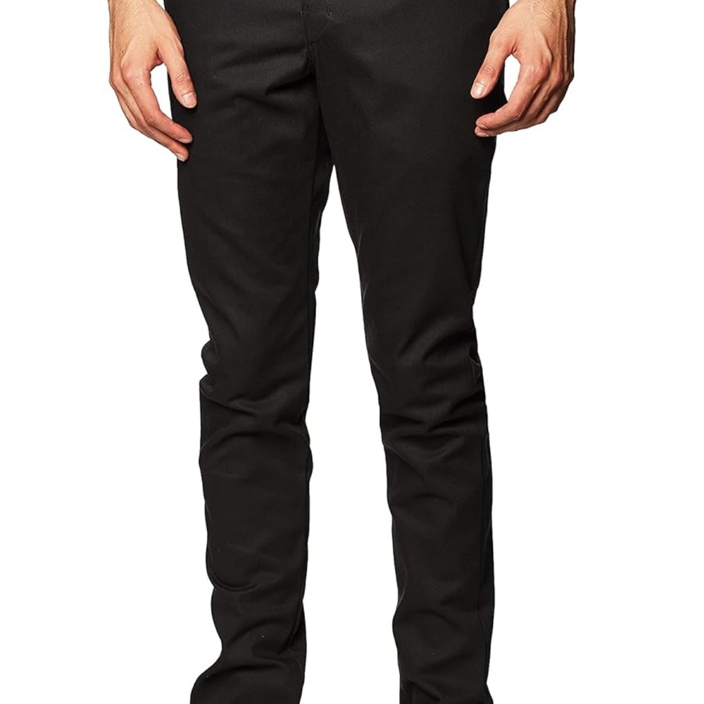 Men's Black Dickies Slim Work Pants